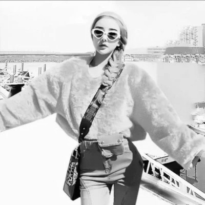 帅气情侣头像一男一女黑白