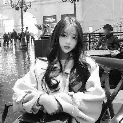 黑白真人头像情侣一男一女