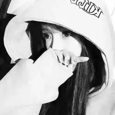 黑白真人头像情侣一男一女