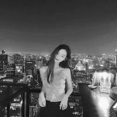 黑白真人头像情侣一男一女