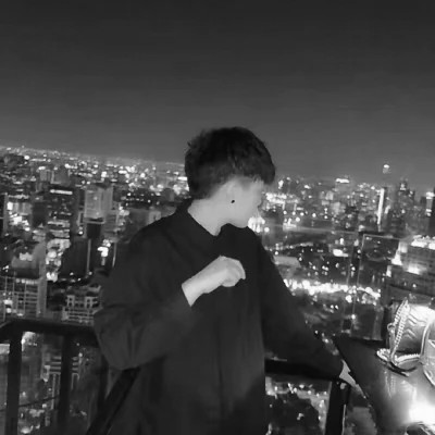 黑白真人头像情侣一男一女