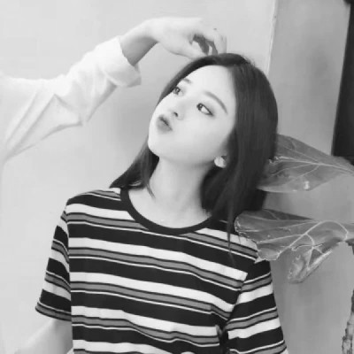 黑白真人头像情侣一男一女