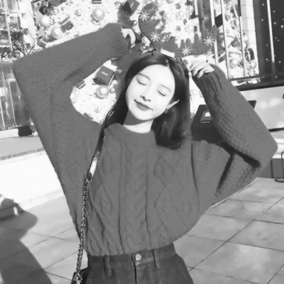 黑白真人头像情侣一男一女