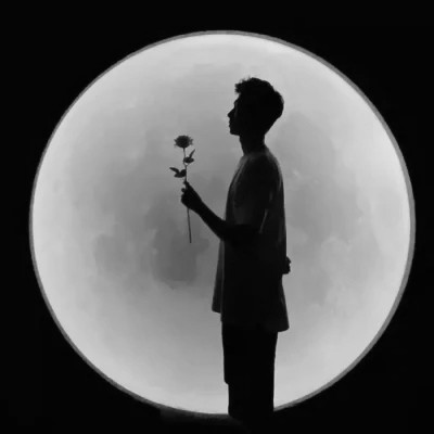 黑白一人一张高清情头