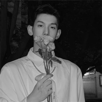 黑白一人一张高清情头