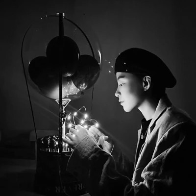 好看的黑白情侣头像