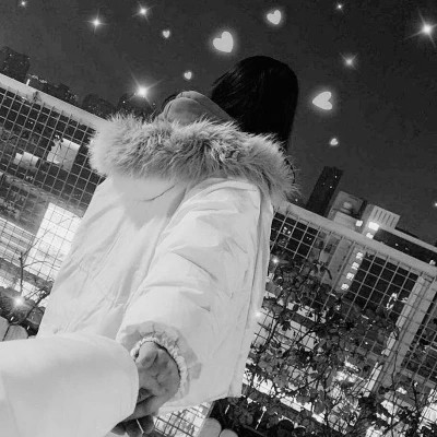 男女黑白情侣头像