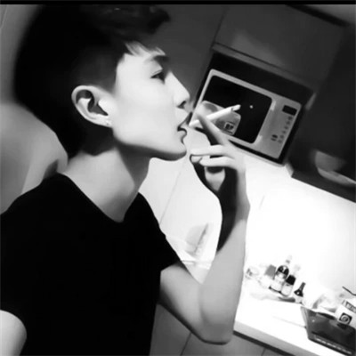 单人情侣头像黑白图片
