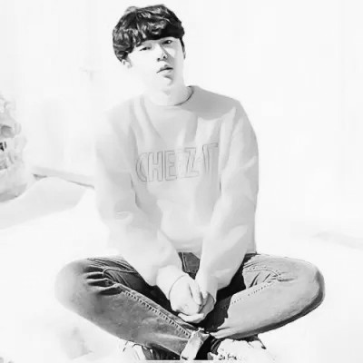 高质量一男一女纯黑白情侣头像图片