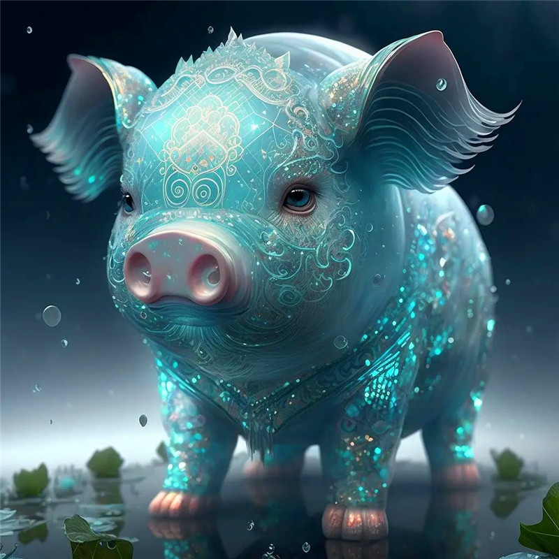 蓝色水晶12生肖头像图片