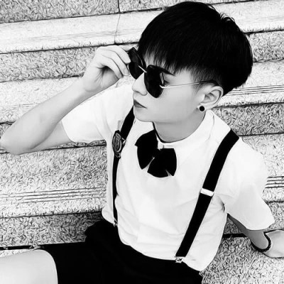霸气黑白情头一男一女高清图片