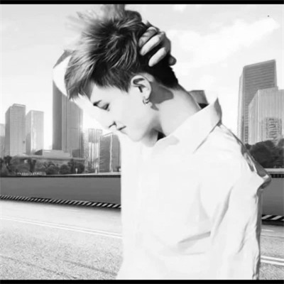 好看情头一男一女分开黑白