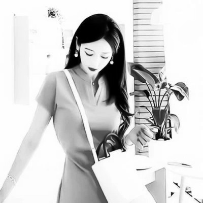 好看情头一男一女分开黑白