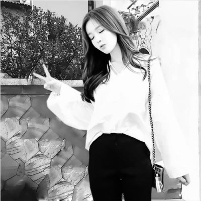 好看情头一男一女分开黑白