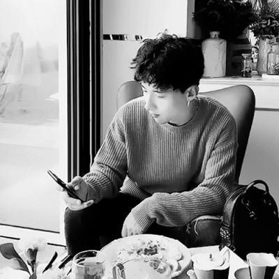 优质黑白情头一男一女真人图片
