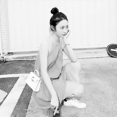 优质黑白情头一男一女真人图片