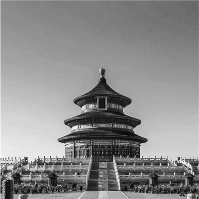 微信黑白山水风景头像