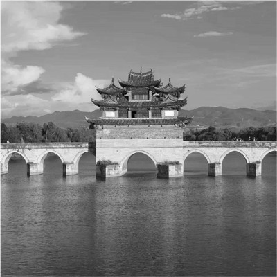 微信黑白山水风景头像
