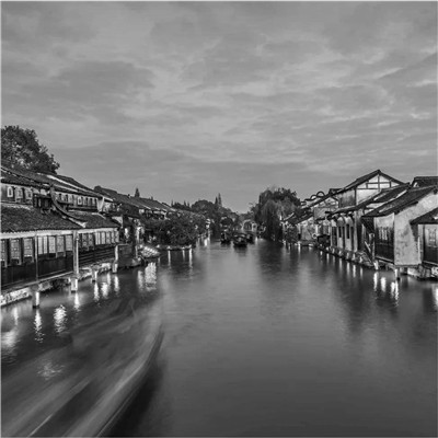 微信黑白山水风景头像