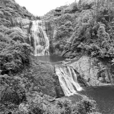 微信黑白山水风景头像