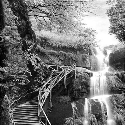 微信黑白山水风景头像