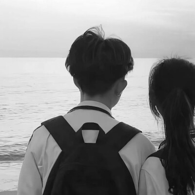 黑白浪漫唯美情侣头像