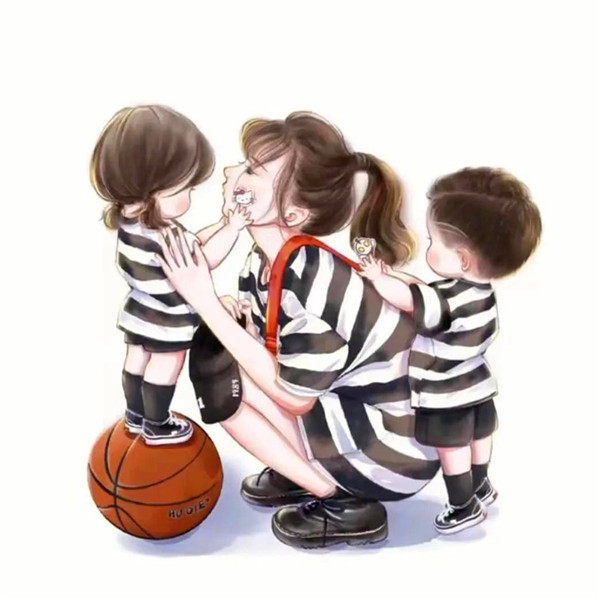 温馨幸福卡通亲子全家福头像图片