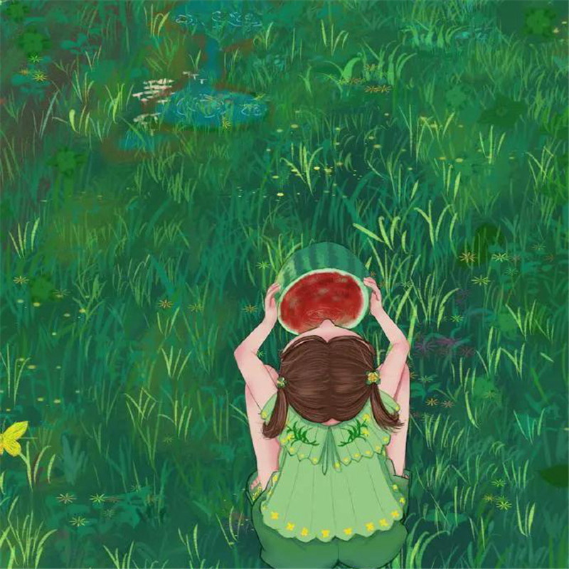 背景图片干净治愈系绿色壁纸头像