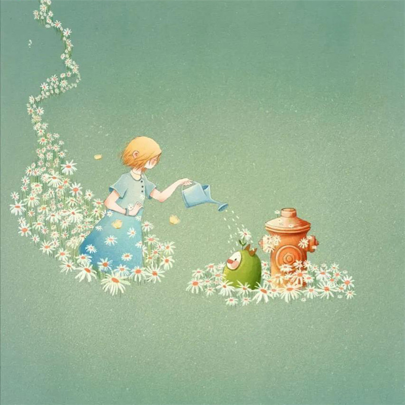 背景图片干净治愈系绿色壁纸头像