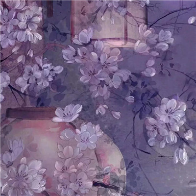 紫色浪漫风背景头像图片