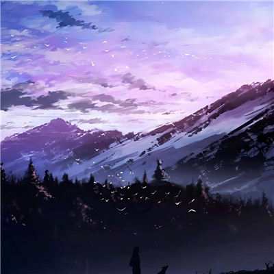 紫色浪漫风背景头像图片