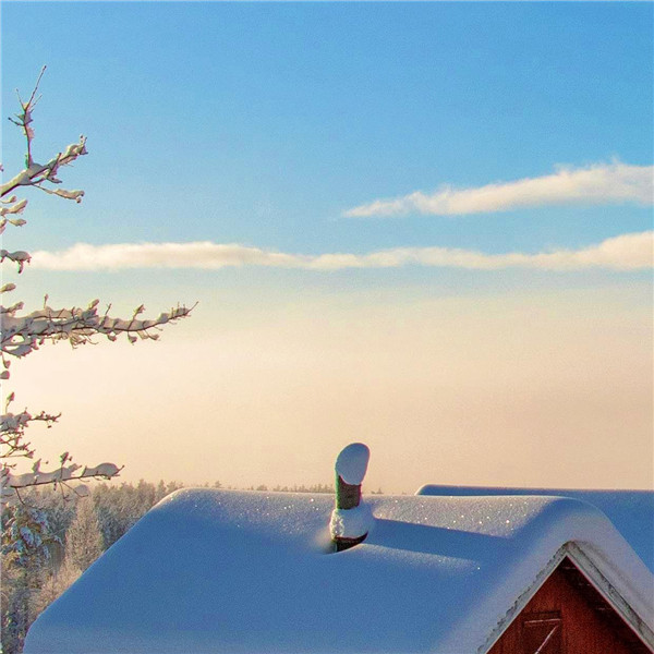 深山老林的雪景风光头像图片
