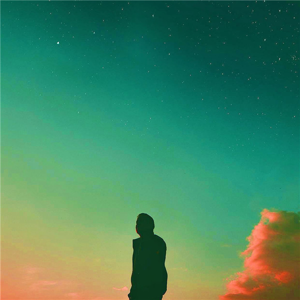 光影交错逆光浪漫意境头像图片