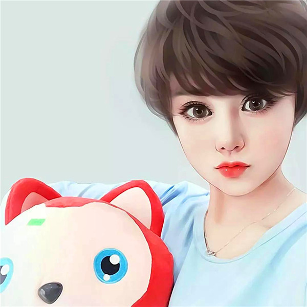 成熟气质女头高清手绘