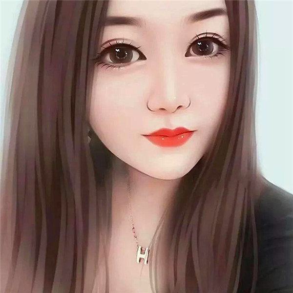成熟气质女头高清手绘