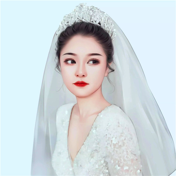 成熟气质女头高清手绘
