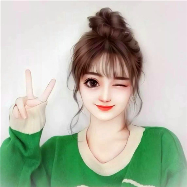 手绘轻熟女生头像
