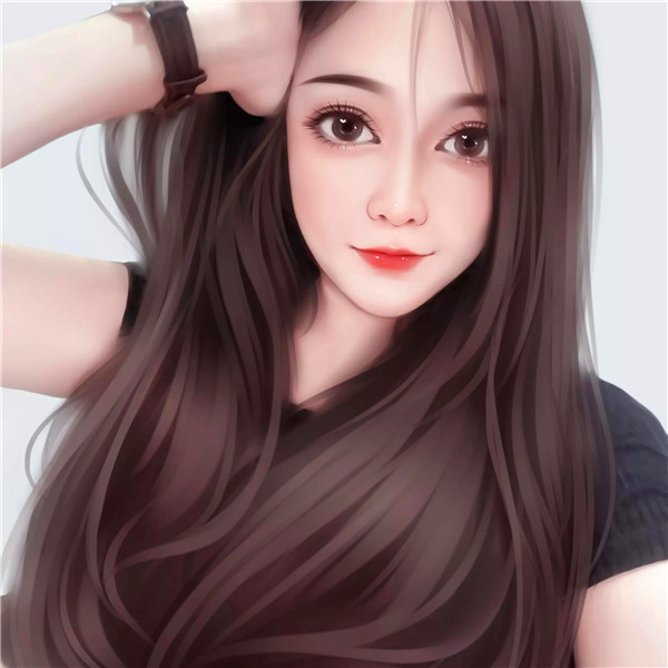 手绘头像女唯美气质真人