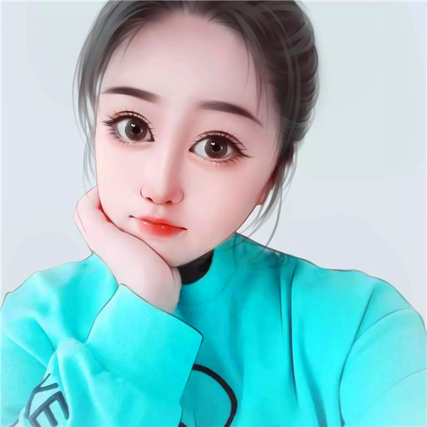 手绘头像女唯美气质真人