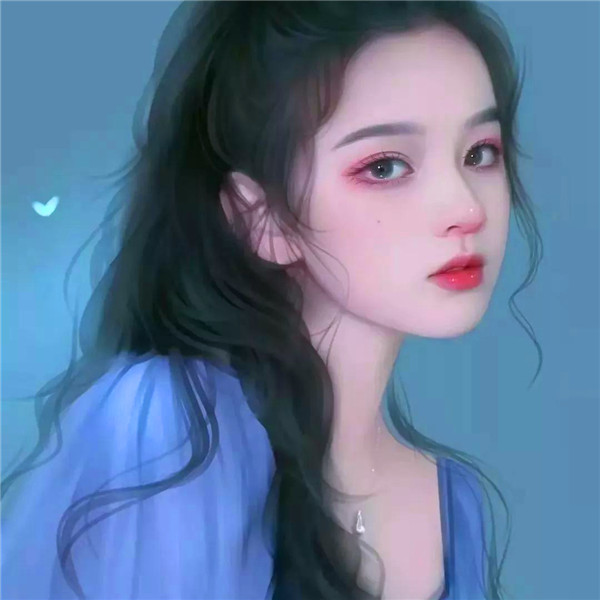 手绘头像女唯美气质真人