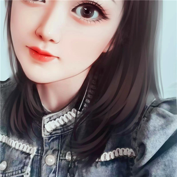 手绘头像女唯美气质真人