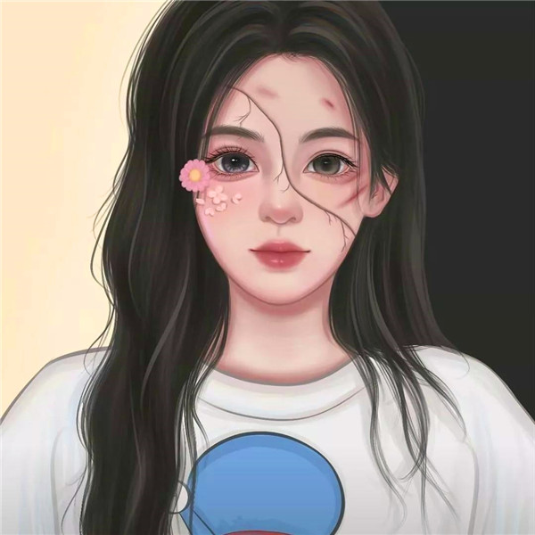 独一无二女生手绘头像