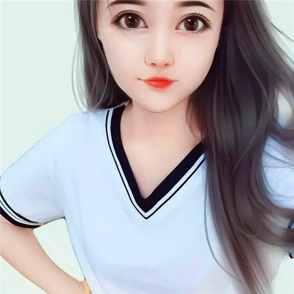 女生清新靓丽的手绘头像