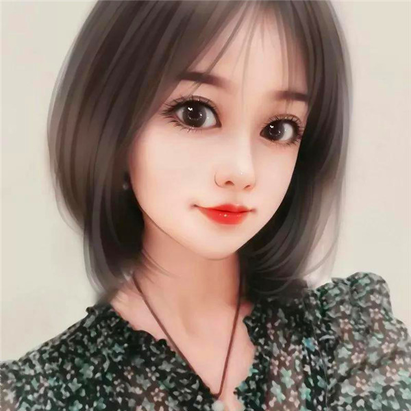 女生清新靓丽的手绘头像