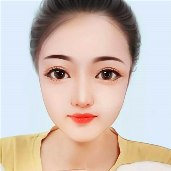 女生清新靓丽的手绘头像