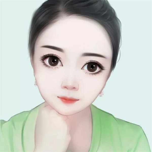 精致成熟魅力女生手绘头像