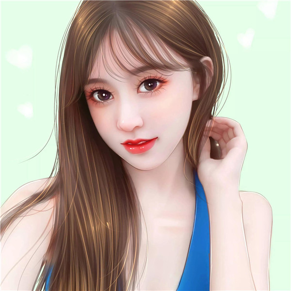 唯美精致女生动漫头像插画手绘