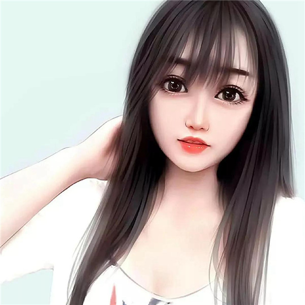 唯美精致女生动漫头像插画手绘