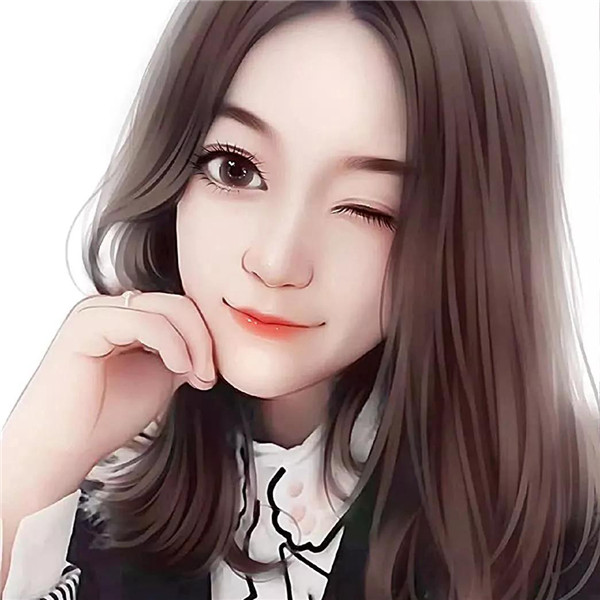 唯美精致女生动漫头像插画手绘