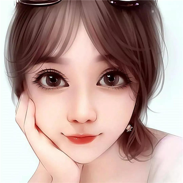 唯美精致女生动漫头像插画手绘